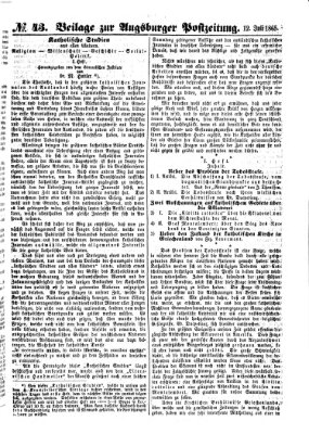 Augsburger Postzeitung Mittwoch 12. Juli 1865