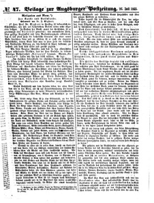 Augsburger Postzeitung Mittwoch 26. Juli 1865