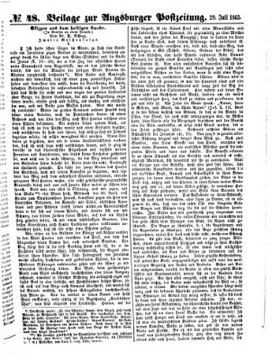 Augsburger Postzeitung Samstag 29. Juli 1865