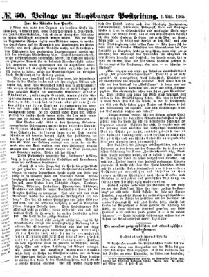 Augsburger Postzeitung Freitag 4. August 1865