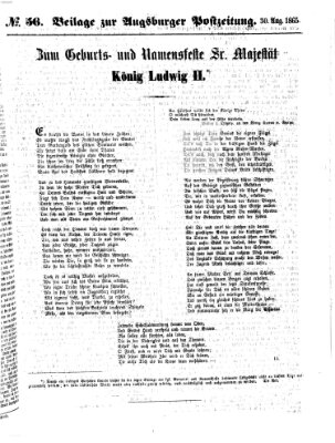 Augsburger Postzeitung Mittwoch 30. August 1865