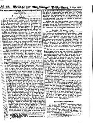 Augsburger Postzeitung Freitag 8. September 1865