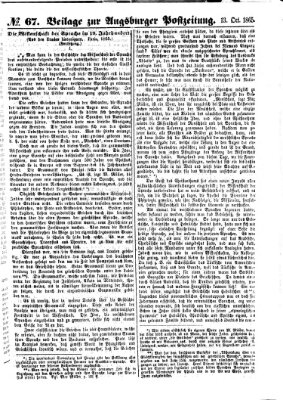 Augsburger Postzeitung Freitag 13. Oktober 1865