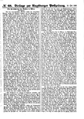 Augsburger Postzeitung Mittwoch 18. Oktober 1865