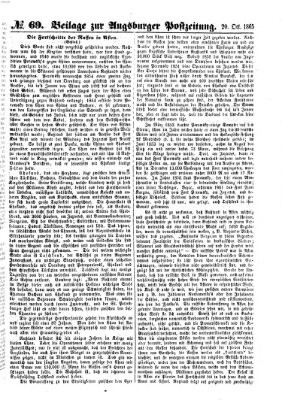 Augsburger Postzeitung Freitag 20. Oktober 1865