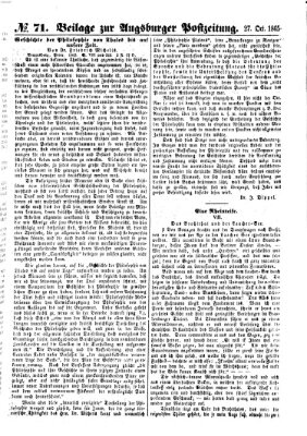 Augsburger Postzeitung Freitag 27. Oktober 1865