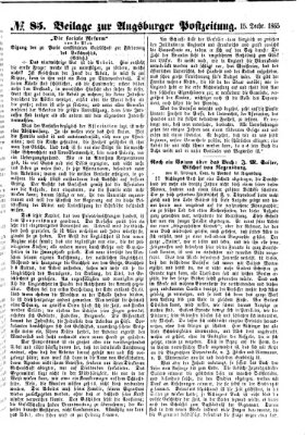 Augsburger Postzeitung Freitag 15. Dezember 1865