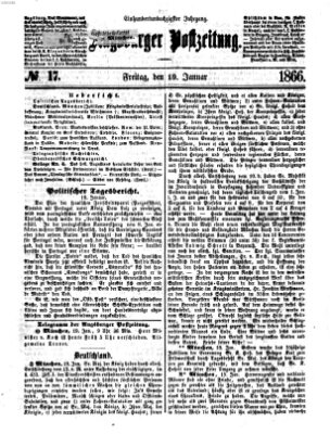 Augsburger Postzeitung Freitag 19. Januar 1866