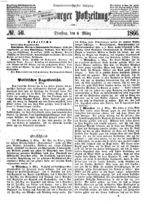 Augsburger Postzeitung Dienstag 6. März 1866