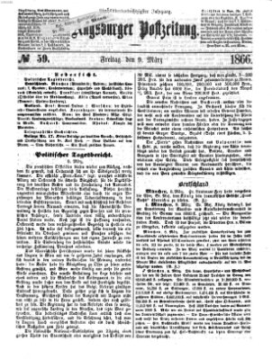 Augsburger Postzeitung Freitag 9. März 1866