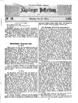 Augsburger Postzeitung Montag 26. März 1866