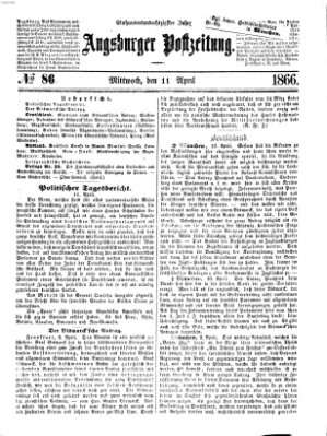 Augsburger Postzeitung Mittwoch 11. April 1866