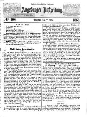 Augsburger Postzeitung Montag 7. Mai 1866