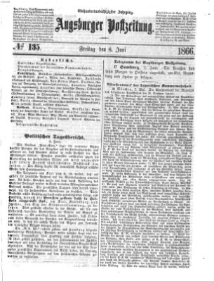 Augsburger Postzeitung Freitag 8. Juni 1866