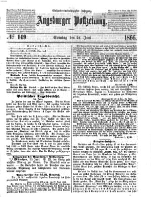 Augsburger Postzeitung Sonntag 24. Juni 1866