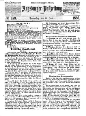 Augsburger Postzeitung Donnerstag 28. Juni 1866