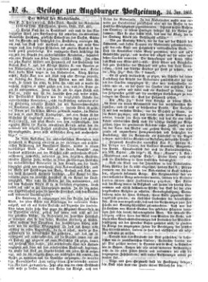 Augsburger Postzeitung Mittwoch 24. Januar 1866