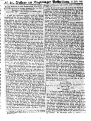 Augsburger Postzeitung Donnerstag 15. Februar 1866