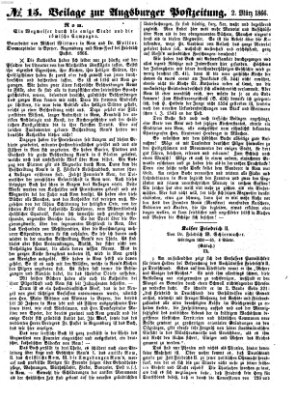 Augsburger Postzeitung Freitag 2. März 1866