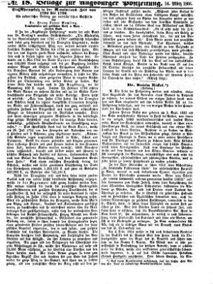 Augsburger Postzeitung Mittwoch 14. März 1866