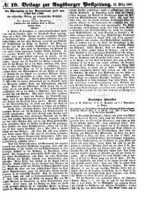 Augsburger Postzeitung Freitag 16. März 1866