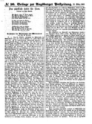 Augsburger Postzeitung Mittwoch 21. März 1866