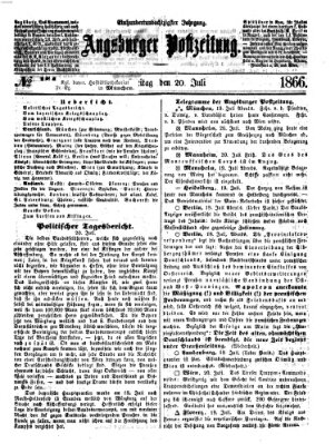 Augsburger Postzeitung Freitag 20. Juli 1866