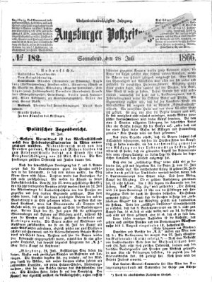 Augsburger Postzeitung Samstag 28. Juli 1866