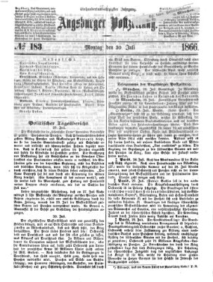 Augsburger Postzeitung Montag 30. Juli 1866