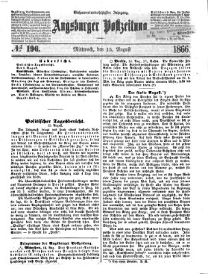 Augsburger Postzeitung Mittwoch 15. August 1866