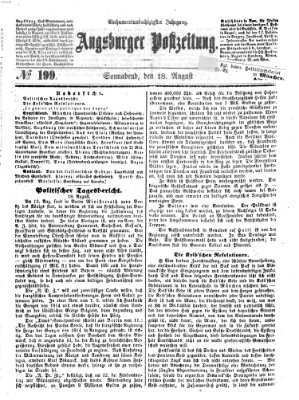 Augsburger Postzeitung Samstag 18. August 1866