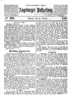 Augsburger Postzeitung Montag 20. August 1866