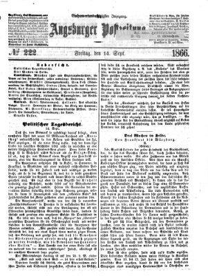 Augsburger Postzeitung Freitag 14. September 1866