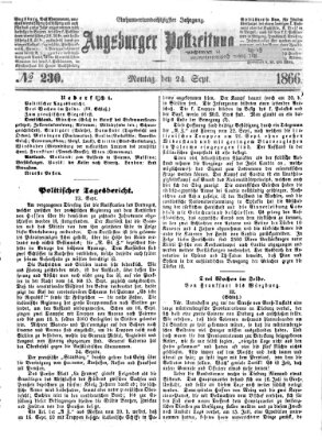 Augsburger Postzeitung Montag 24. September 1866