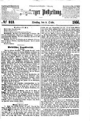 Augsburger Postzeitung Dienstag 9. Oktober 1866