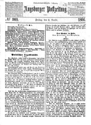 Augsburger Postzeitung Freitag 2. November 1866