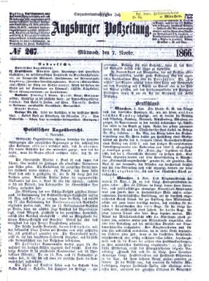 Augsburger Postzeitung Mittwoch 7. November 1866