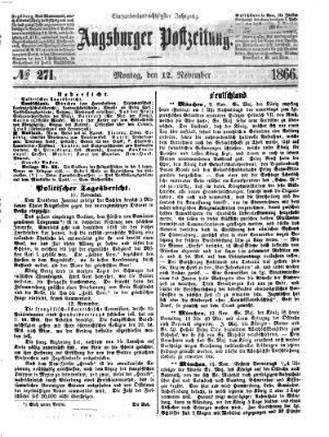 Augsburger Postzeitung Montag 12. November 1866