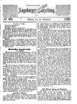 Augsburger Postzeitung Montag 19. November 1866