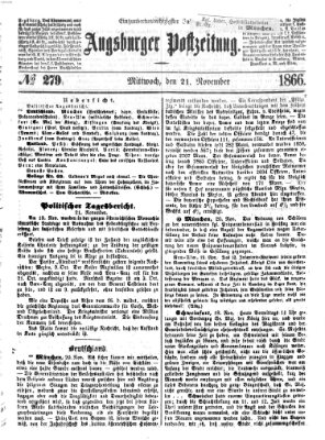 Augsburger Postzeitung Mittwoch 21. November 1866