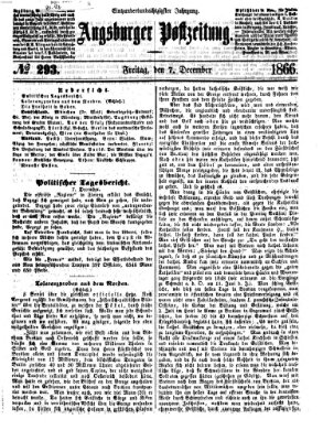 Augsburger Postzeitung Freitag 7. Dezember 1866