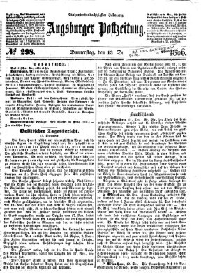 Augsburger Postzeitung Donnerstag 13. Dezember 1866