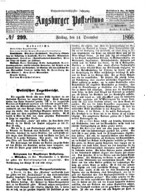 Augsburger Postzeitung Freitag 14. Dezember 1866