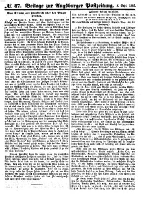 Augsburger Postzeitung Samstag 8. September 1866