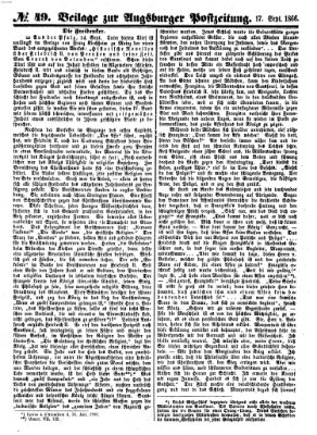 Augsburger Postzeitung Montag 17. September 1866