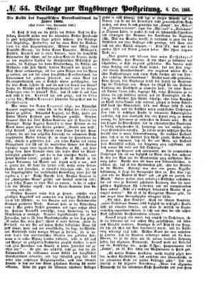 Augsburger Postzeitung Samstag 6. Oktober 1866