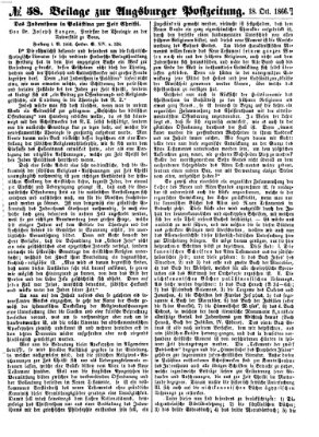 Augsburger Postzeitung Donnerstag 18. Oktober 1866