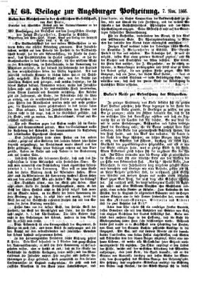 Augsburger Postzeitung Mittwoch 7. November 1866