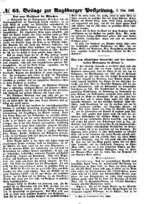 Augsburger Postzeitung Freitag 9. November 1866