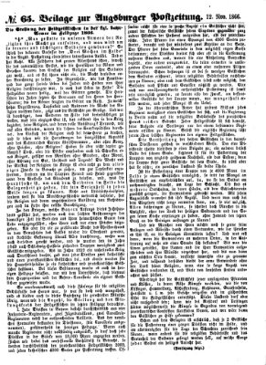 Augsburger Postzeitung Montag 12. November 1866